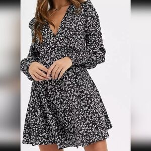 Talulah Embody the Love Black Floral Long Sleeve Dress